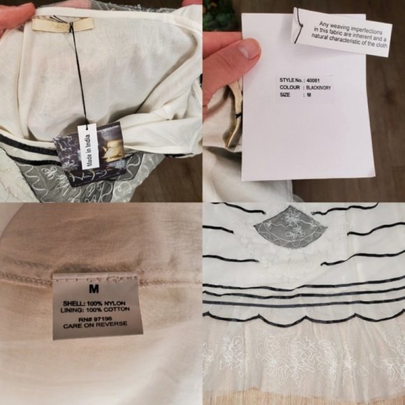 Nataya Titanic Party Formal Dress White Lace Wedding Embroidered Tulle Midi NEW - Picture 4 of 9